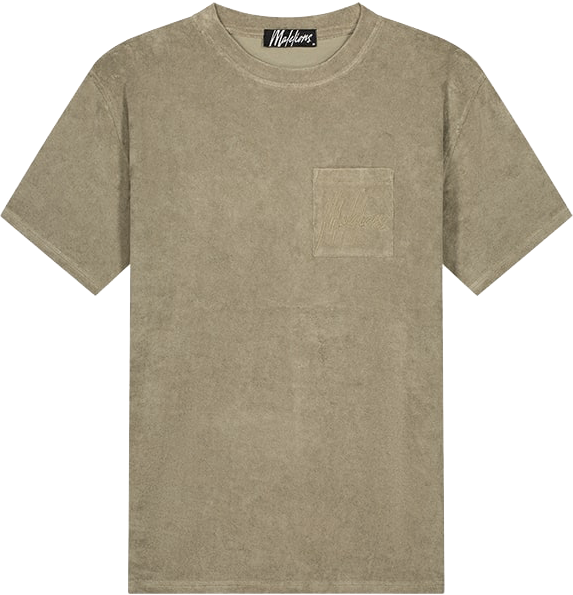 Malelions Malelions Men Signature Towelling T-Shirt Groen