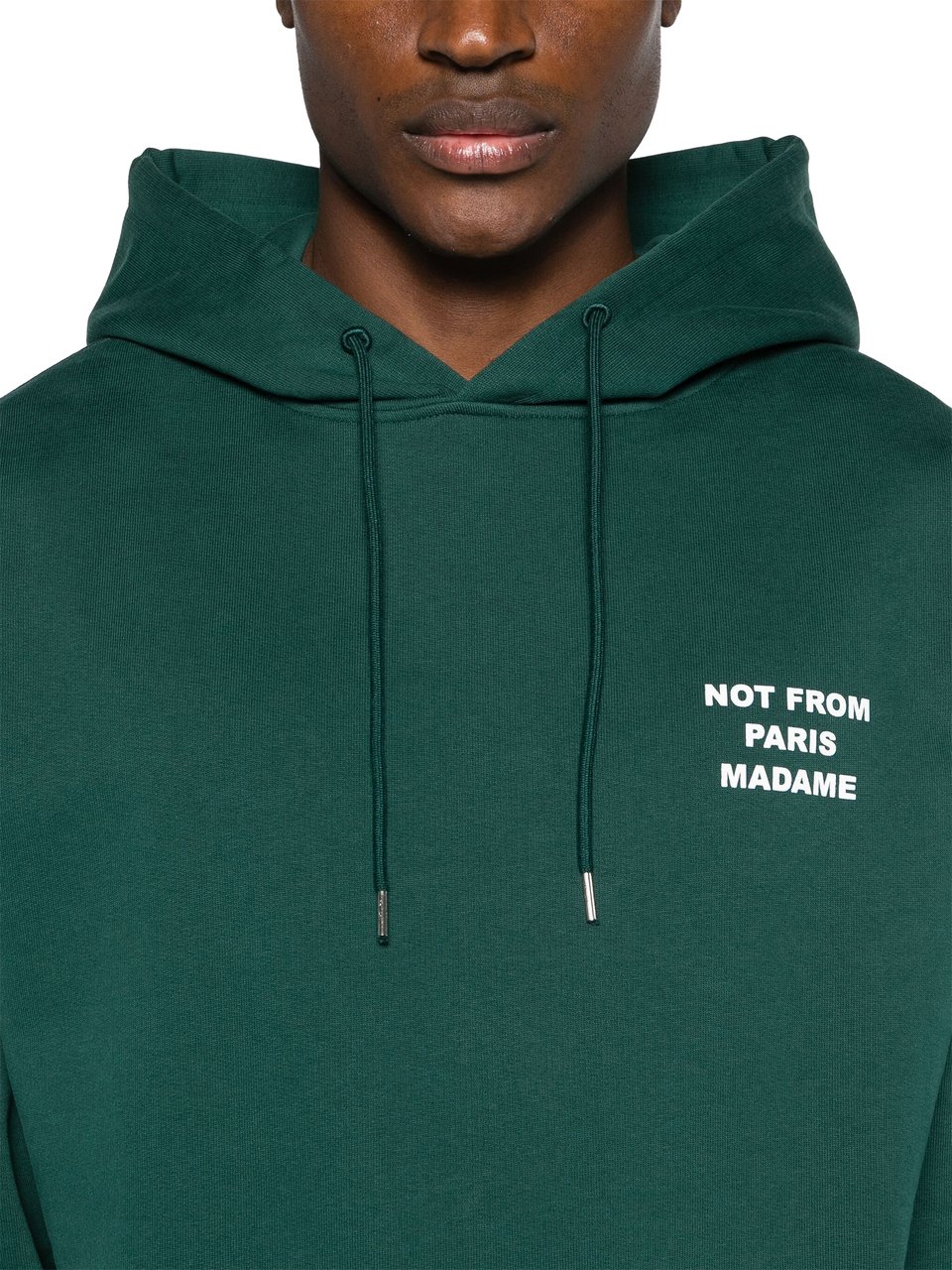 Drôle de Monsieur Heren Slogan Hoodie Groen Groen