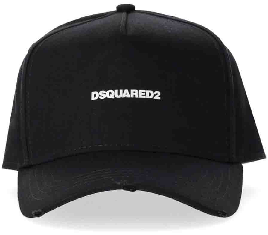 Dsquared2 Mini Logo Black Baseball Cap Black Zwart