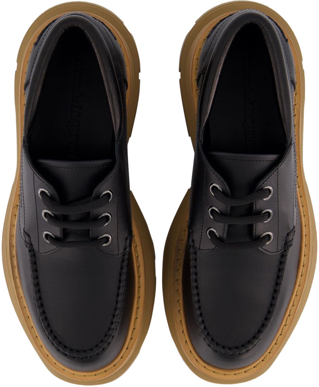 Alexander McQueen Heren Shoe Leath.Su.Rubber Upper Lea Zwart