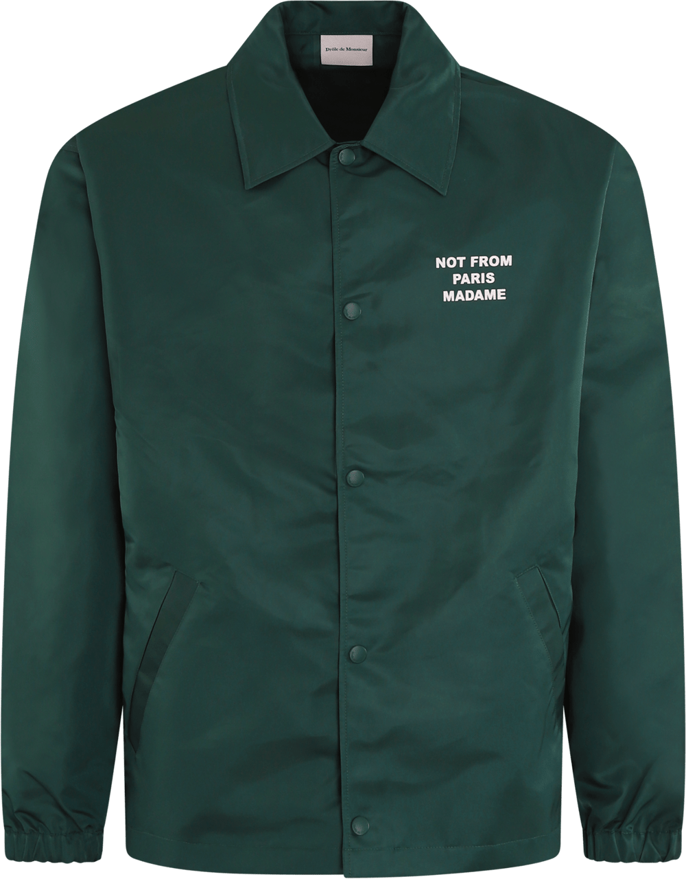 Drôle de Monsieur Heren Slogan Jacket Groen Groen