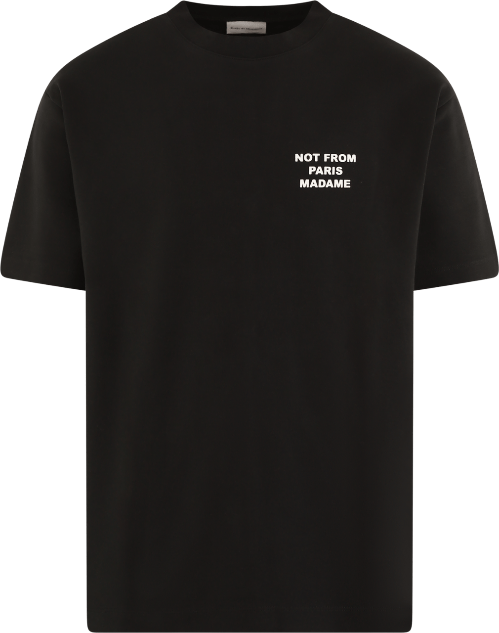 Drôle de Monsieur Heren Slogan T-Shirt Zwart Zwart