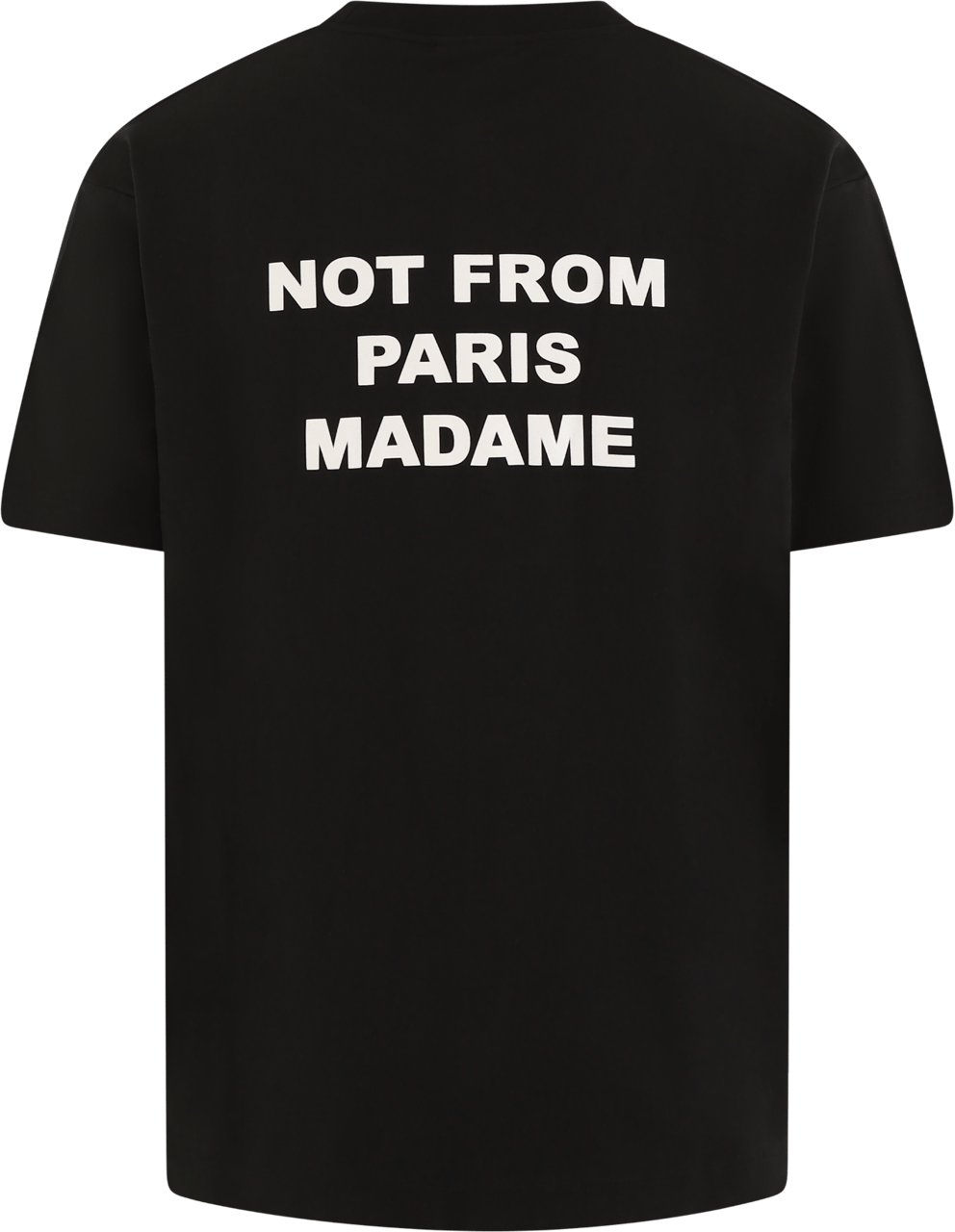 Drôle de Monsieur Heren Slogan T-Shirt Zwart Zwart
