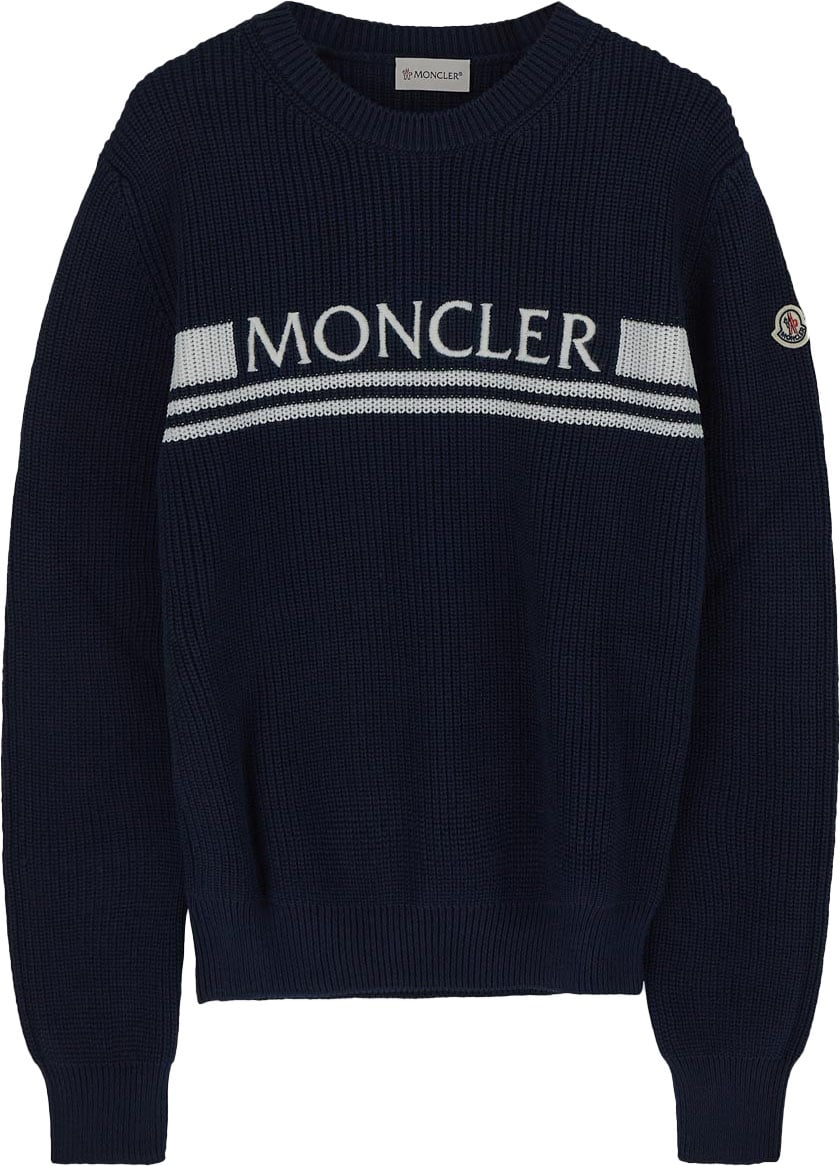 Moncler Logo Knit Blauw