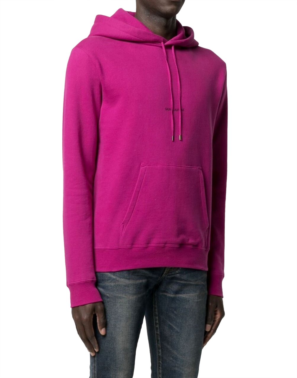 Saint Laurent Rive Gauche Logo Hoodie Roze