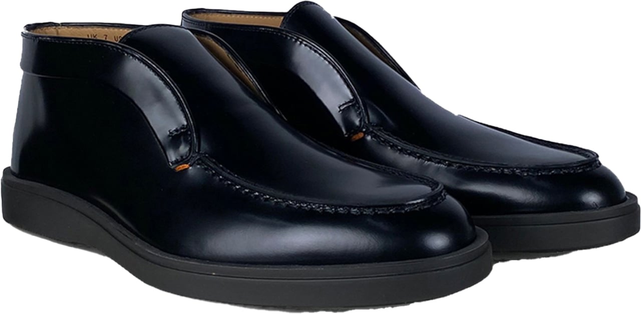 Santoni instapper zwart Zwart