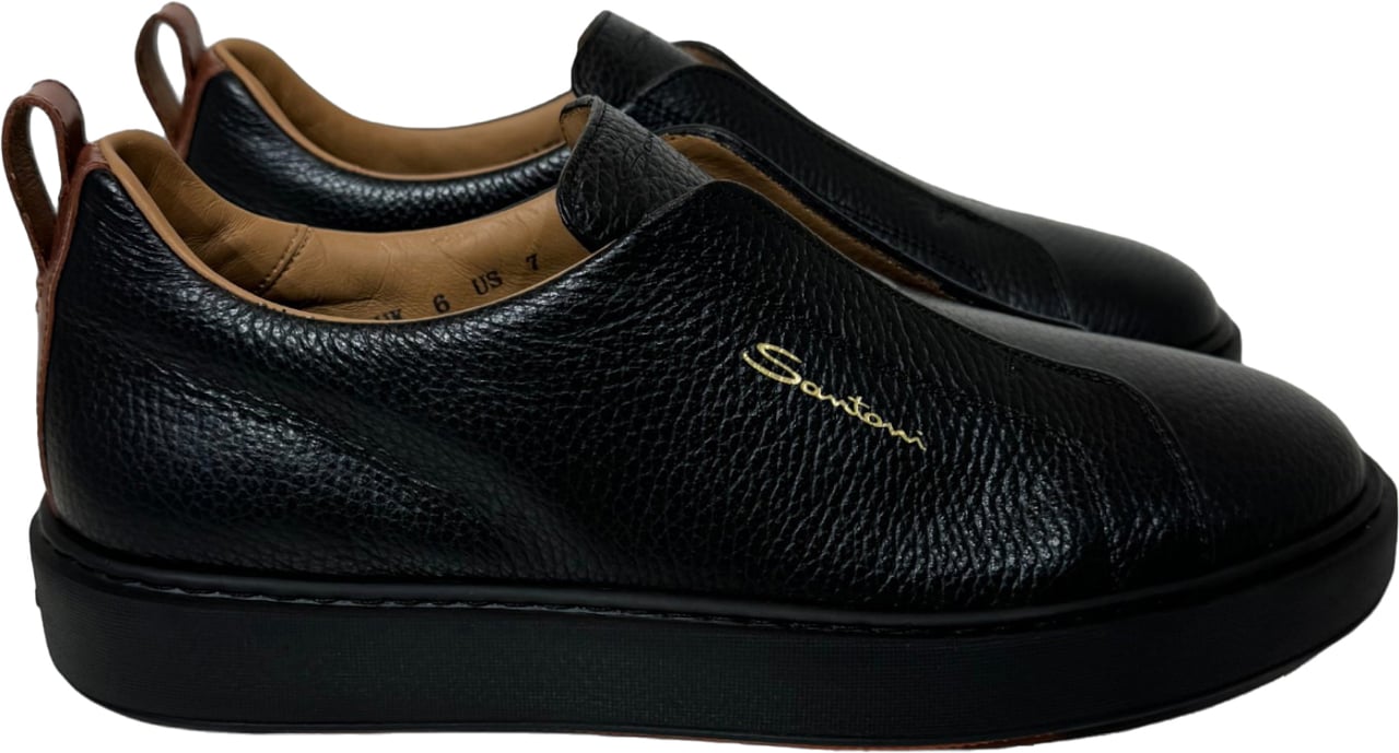 Santoni instapper zwart Victory Zwart