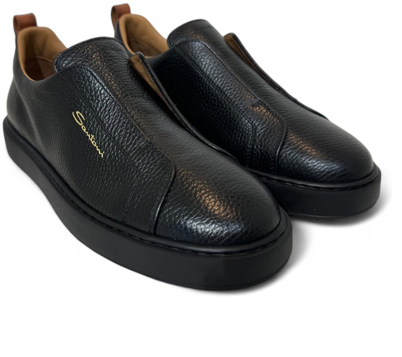 Santoni instapper zwart Victory Zwart