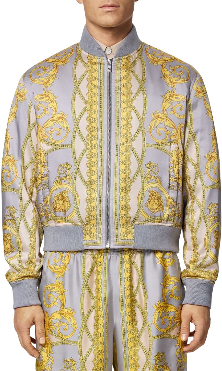 Versace Jackets Concretebonegold Grijs