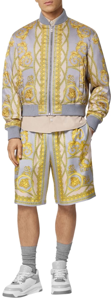 Versace Jackets Concretebonegold Grijs