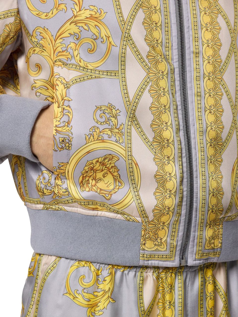 Versace Jackets Concretebonegold Grijs