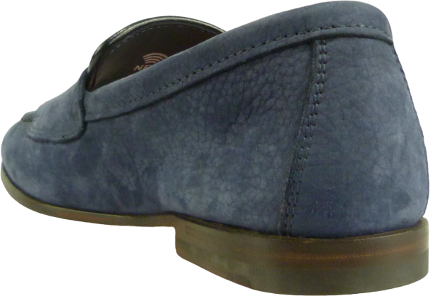 Santoni Mocassino con doppia fibbia navy Blauw
