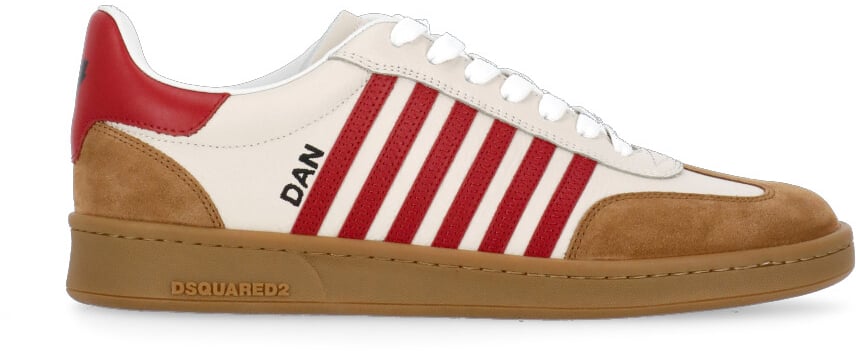 Dsquared2 Heren Lace-Up Low Top Sneakers Beige