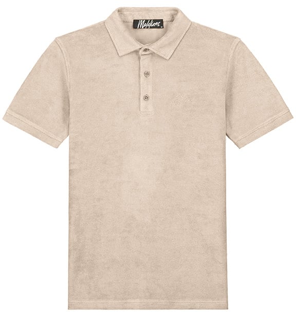 Malelions Malelions Men Signature Towelling Polo Taupe