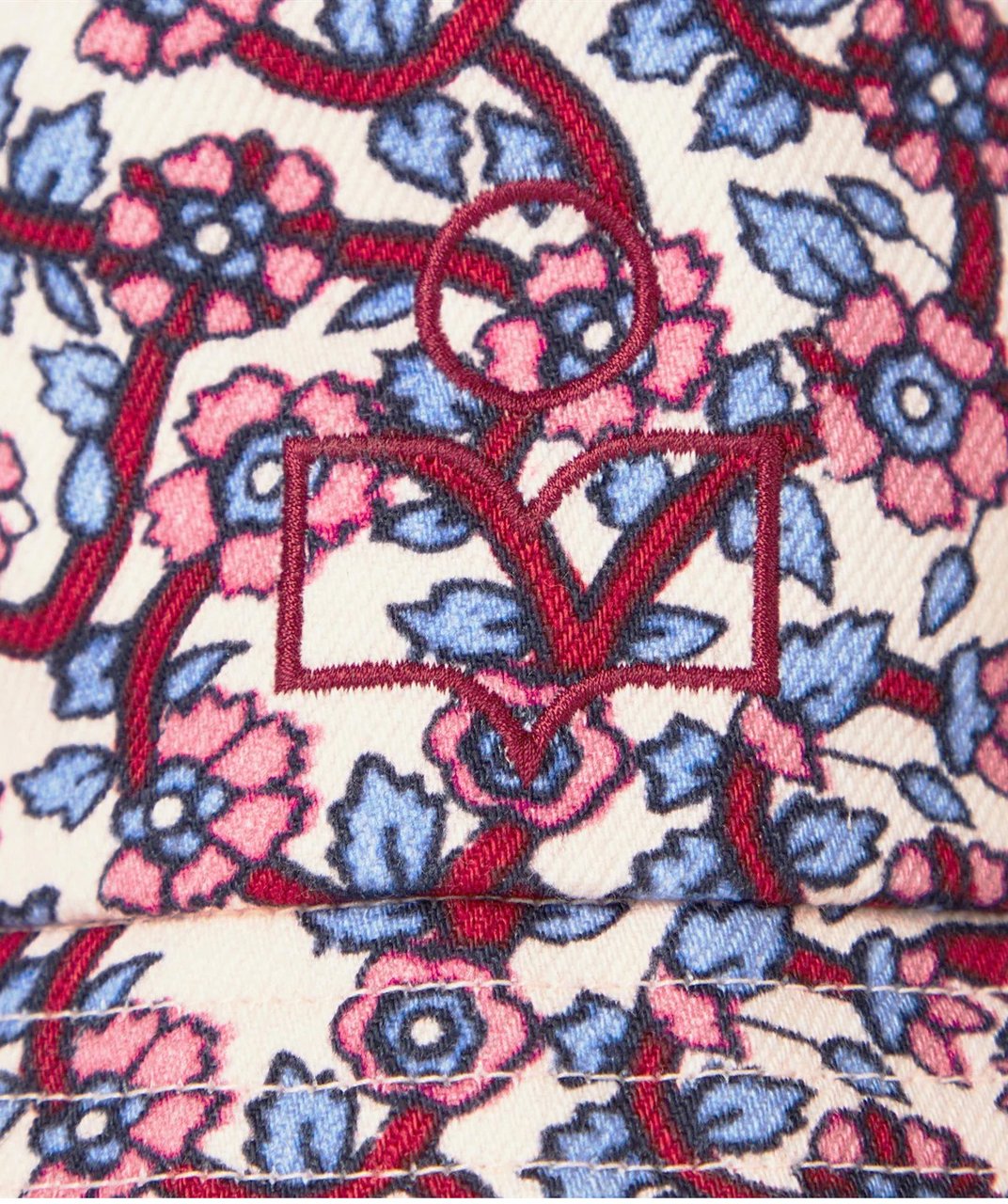 Isabel Marant Haley Floral Print Logo Bucket Hat Divers