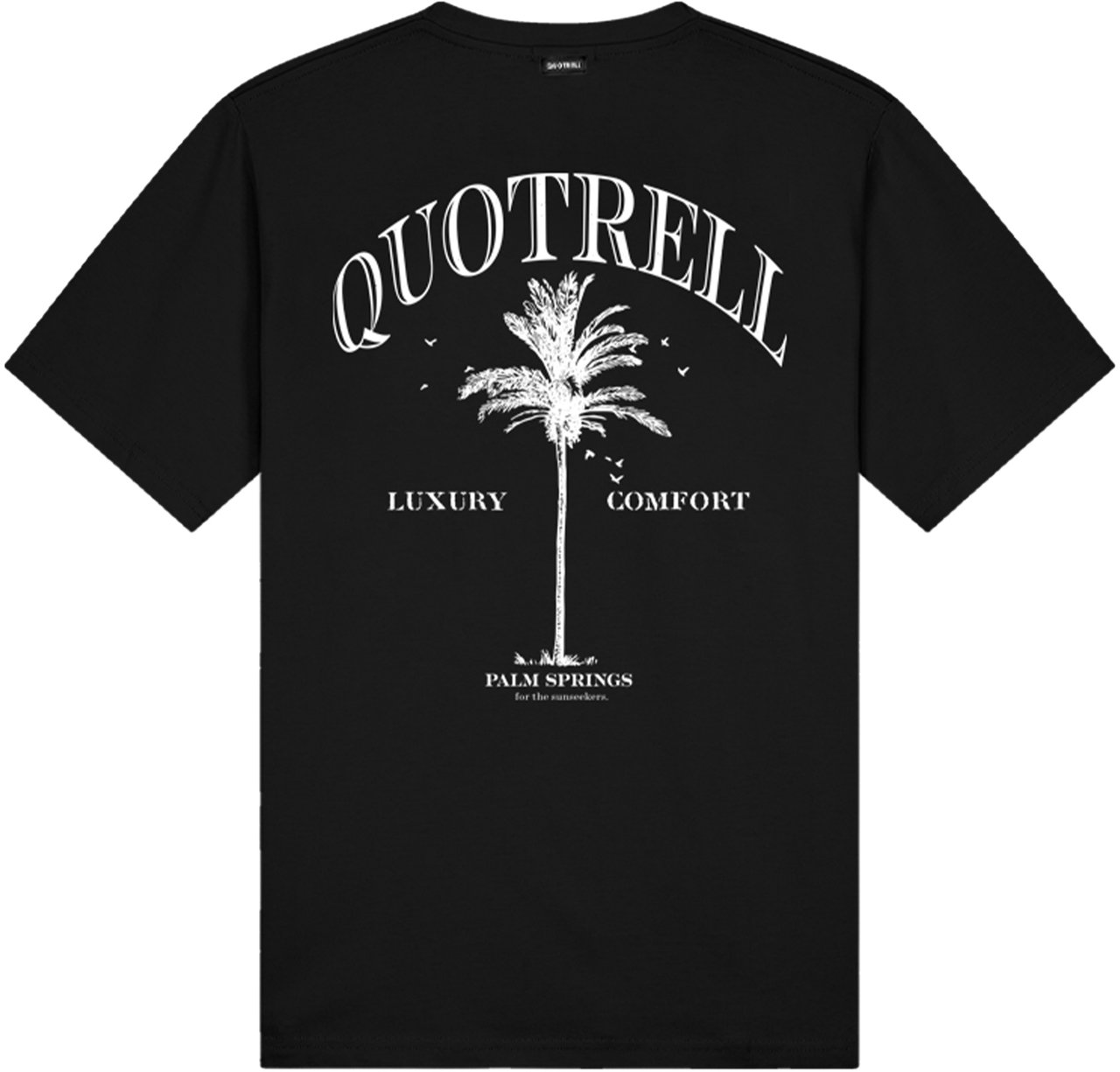 Quotrell Palm Springs T-shirt | Black/white Zwart