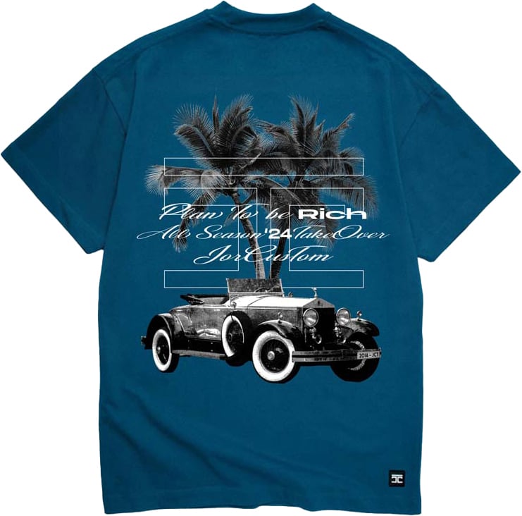 JORCUSTOM Rolls Loose Fit T-Shirt Petrol Groen