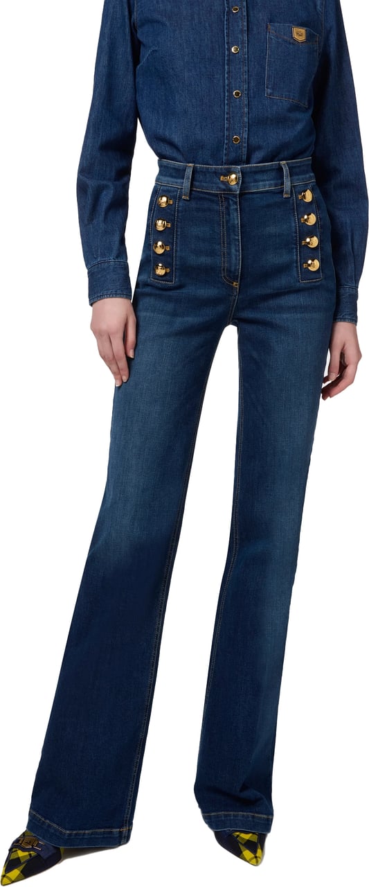 Elisabetta Franchi Blauwe jeans Blauw