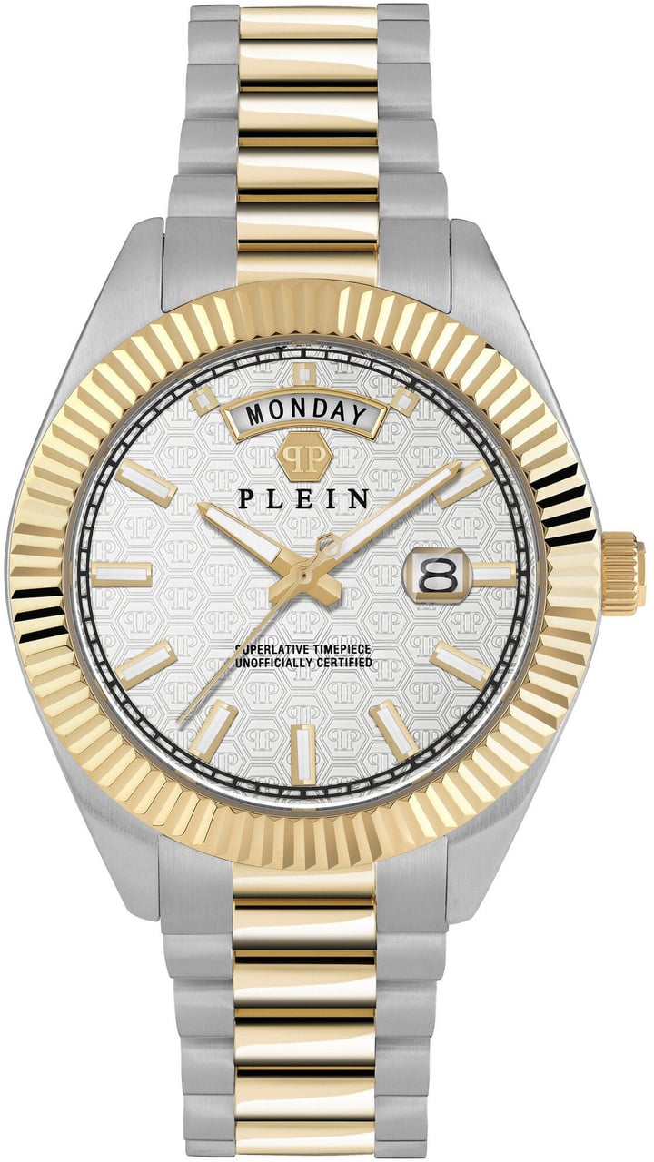 Philipp Plein PWPNA0324 Date Superlative Gent horloge Zilver