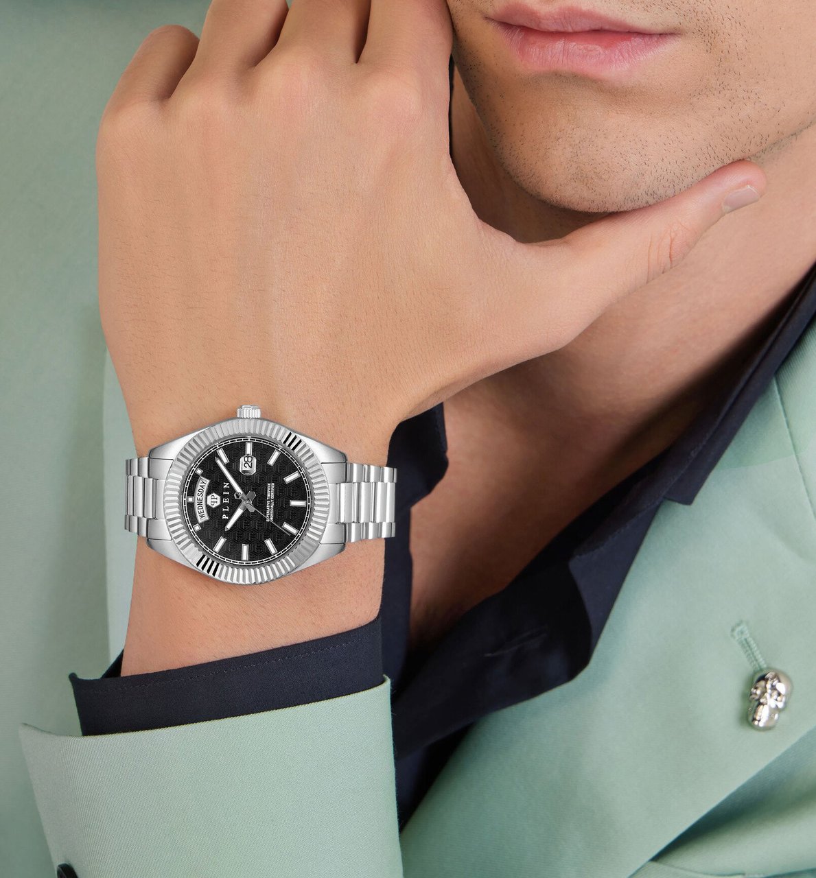 Philipp Plein PWPNA0824 Date Superlative Gent horloge Zwart