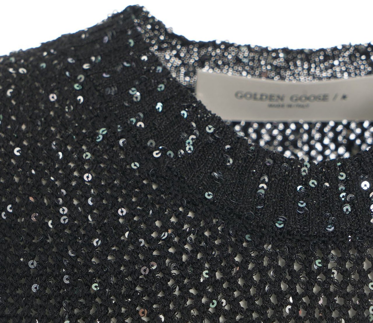 Golden Goose Knit vest with sequins 'Melyssa' Zwart