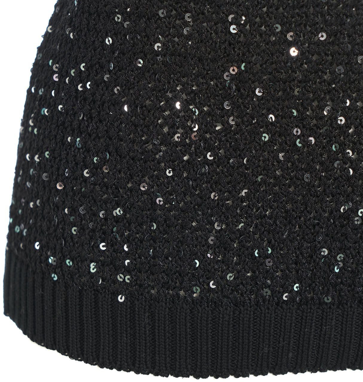 Golden Goose Knit vest with sequins 'Melyssa' Zwart