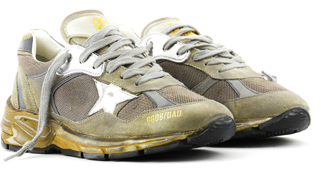 Golden Goose Running Dad Taupe Beige