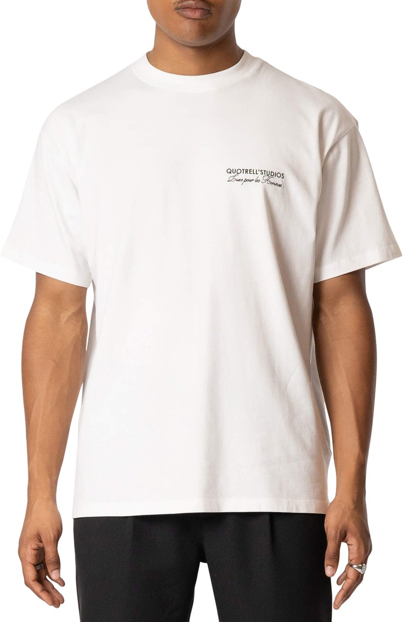 Quotrell Studios Tee | White/black Wit