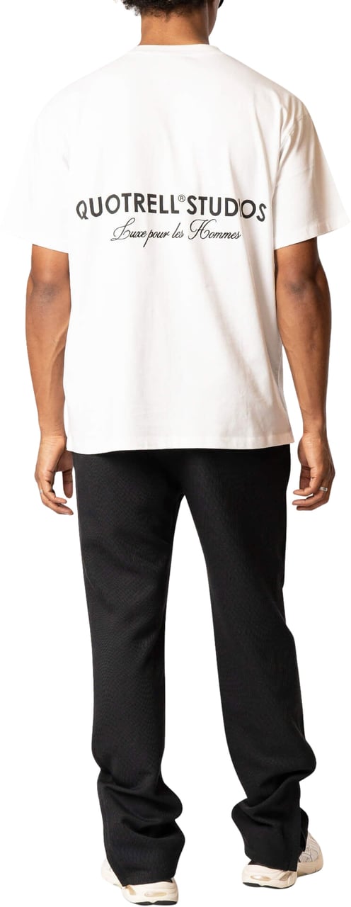 Quotrell Studios Tee | White/black Wit