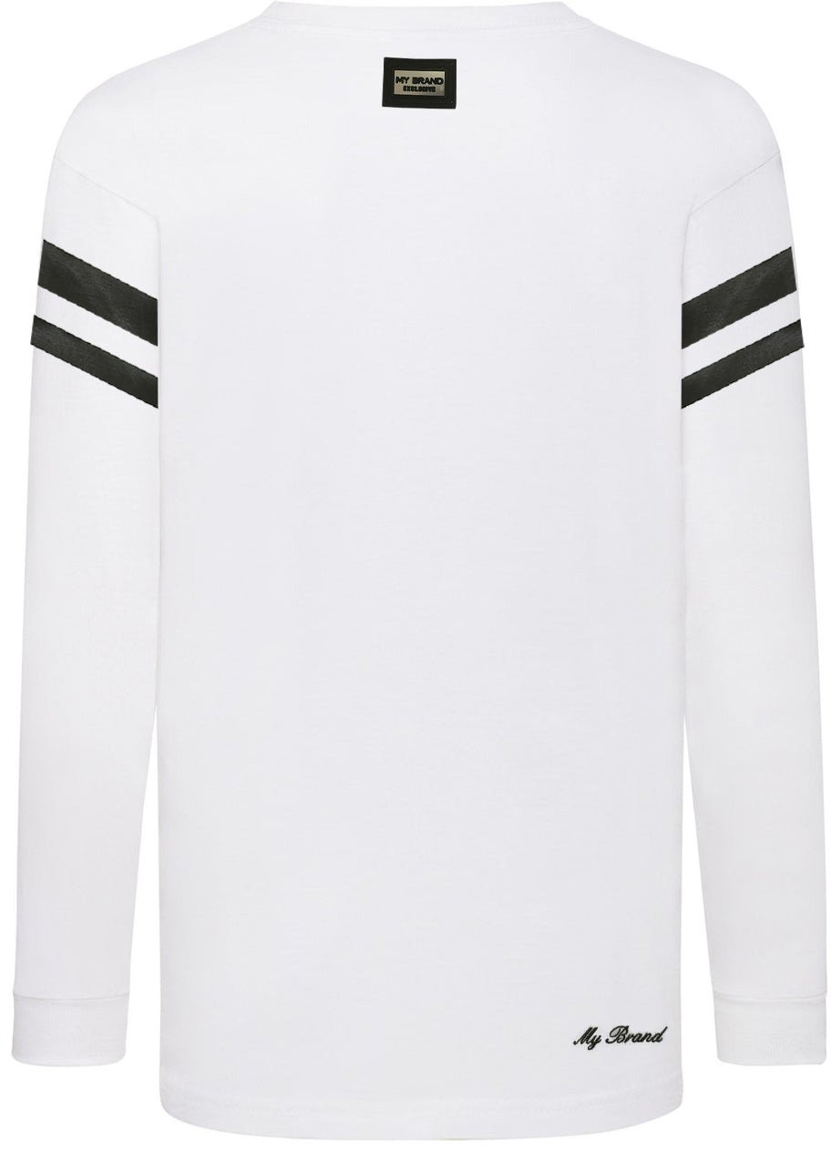 My Brand BASEBALL LOGO LONGSLEEVE | WHITE Wit