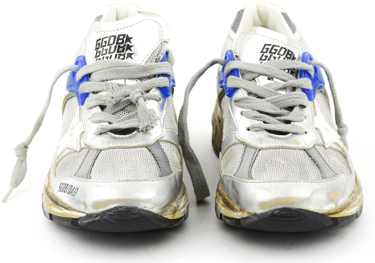 Golden Goose Running Dad Silver Blue Zilver