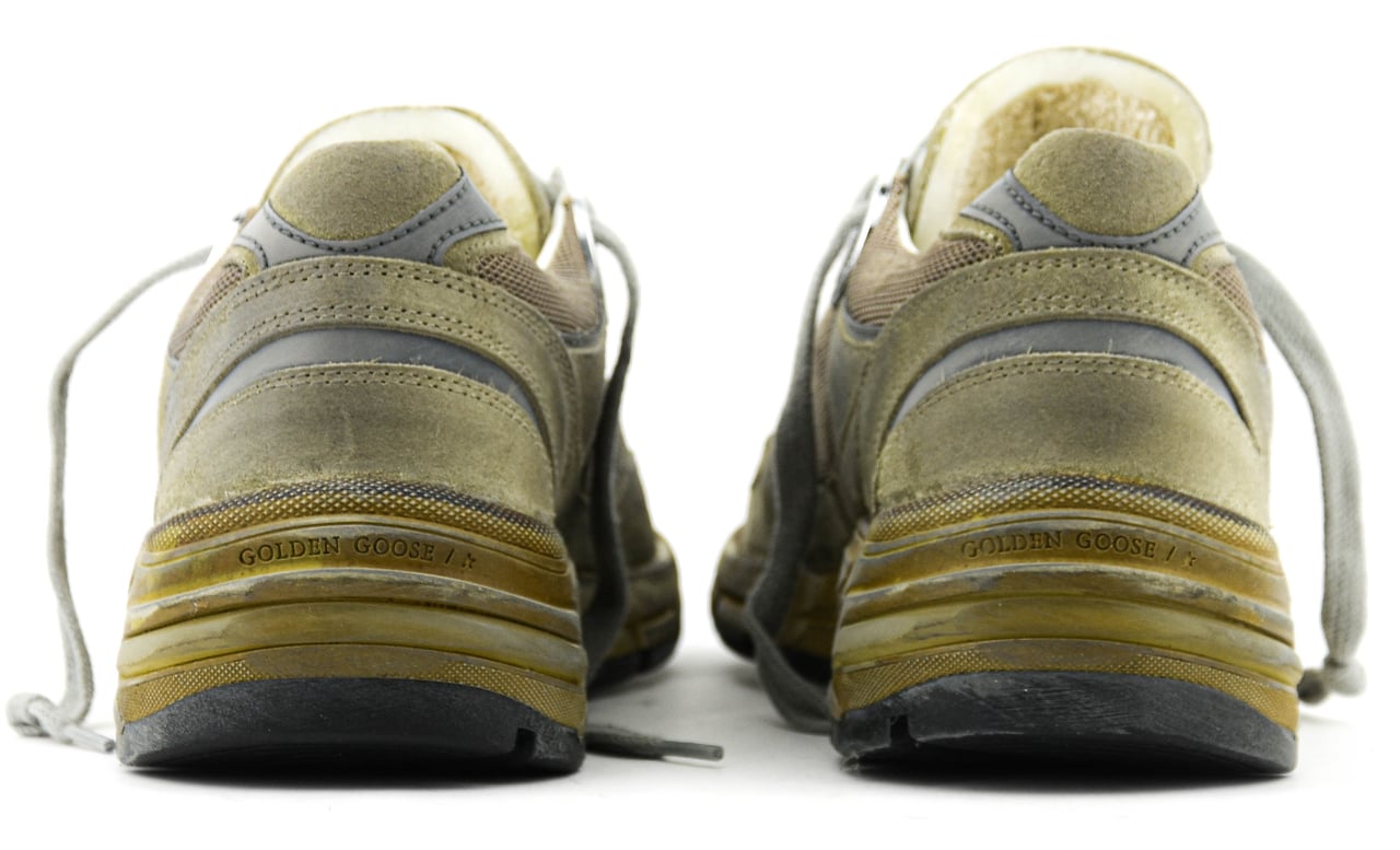 Golden Goose Running Dad Taupe Beige