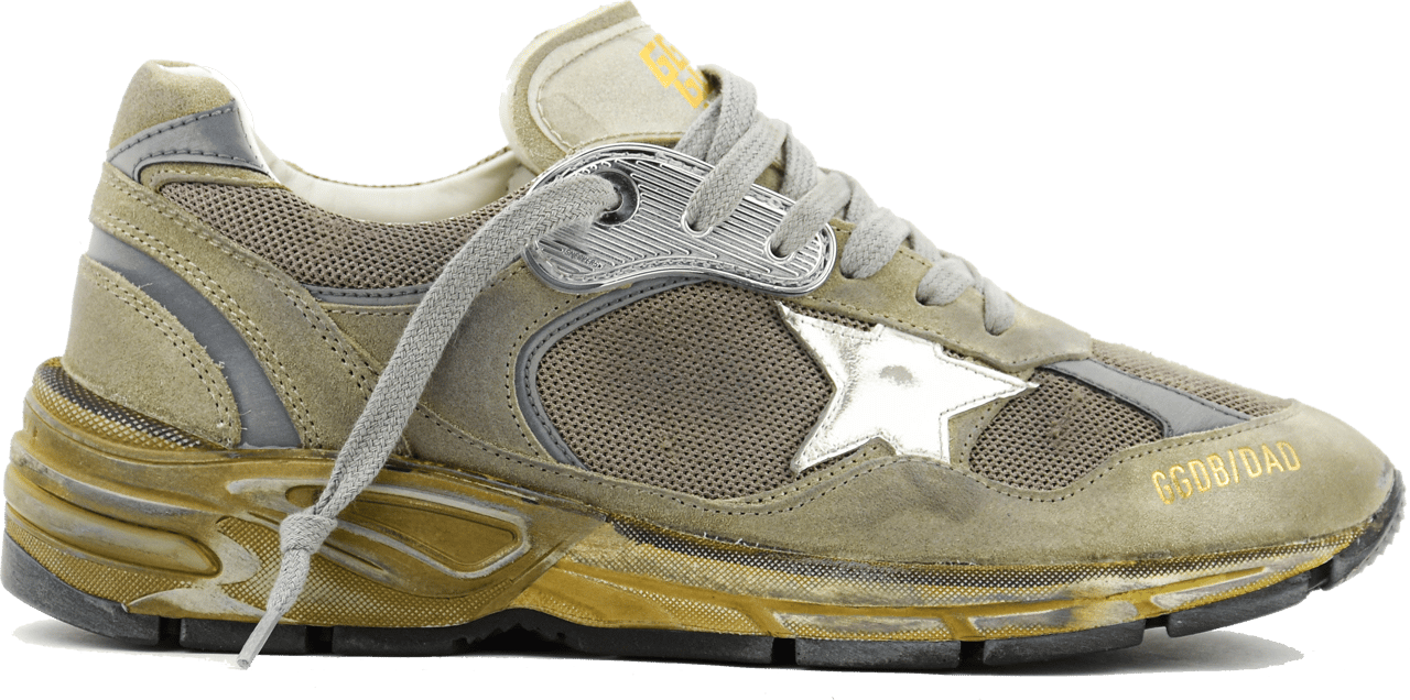 Golden Goose Running Dad Taupe Beige