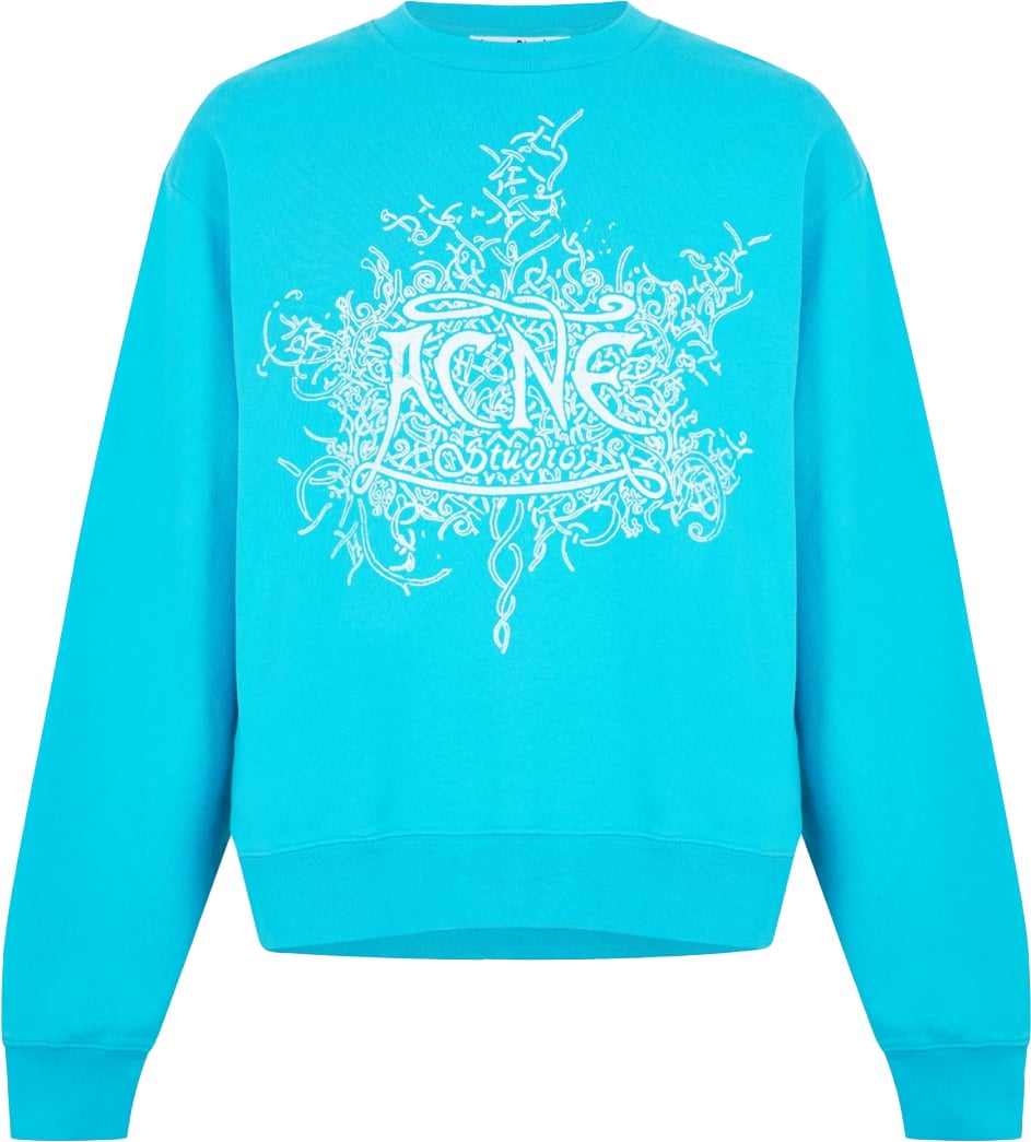 Acne Studios Franzisko Devil Glow Logo Sweatshirt Blauw