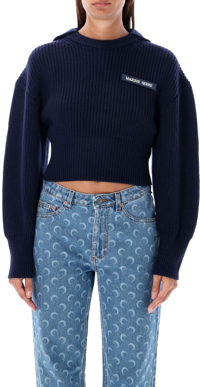 Marine Serre Sailor Sweater Blu Blauw