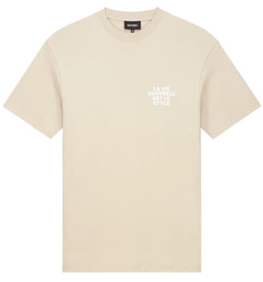 Quotrell La Vie T-shirt | Oat/off White Wit