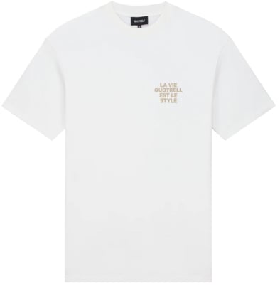 Quotrell La Vie T-shirt | Off White/oat Wit
