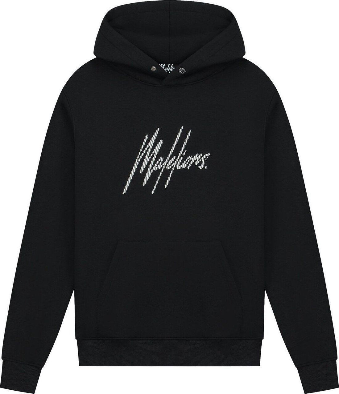 Malelions Malelions Men Striped Signature Hoodie Zwart
