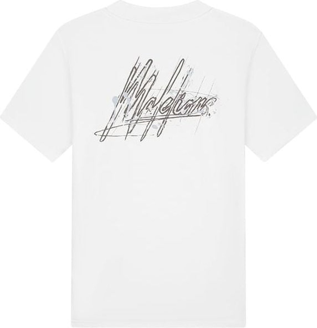 Malelions Men Splash T-Shirt - White Wit