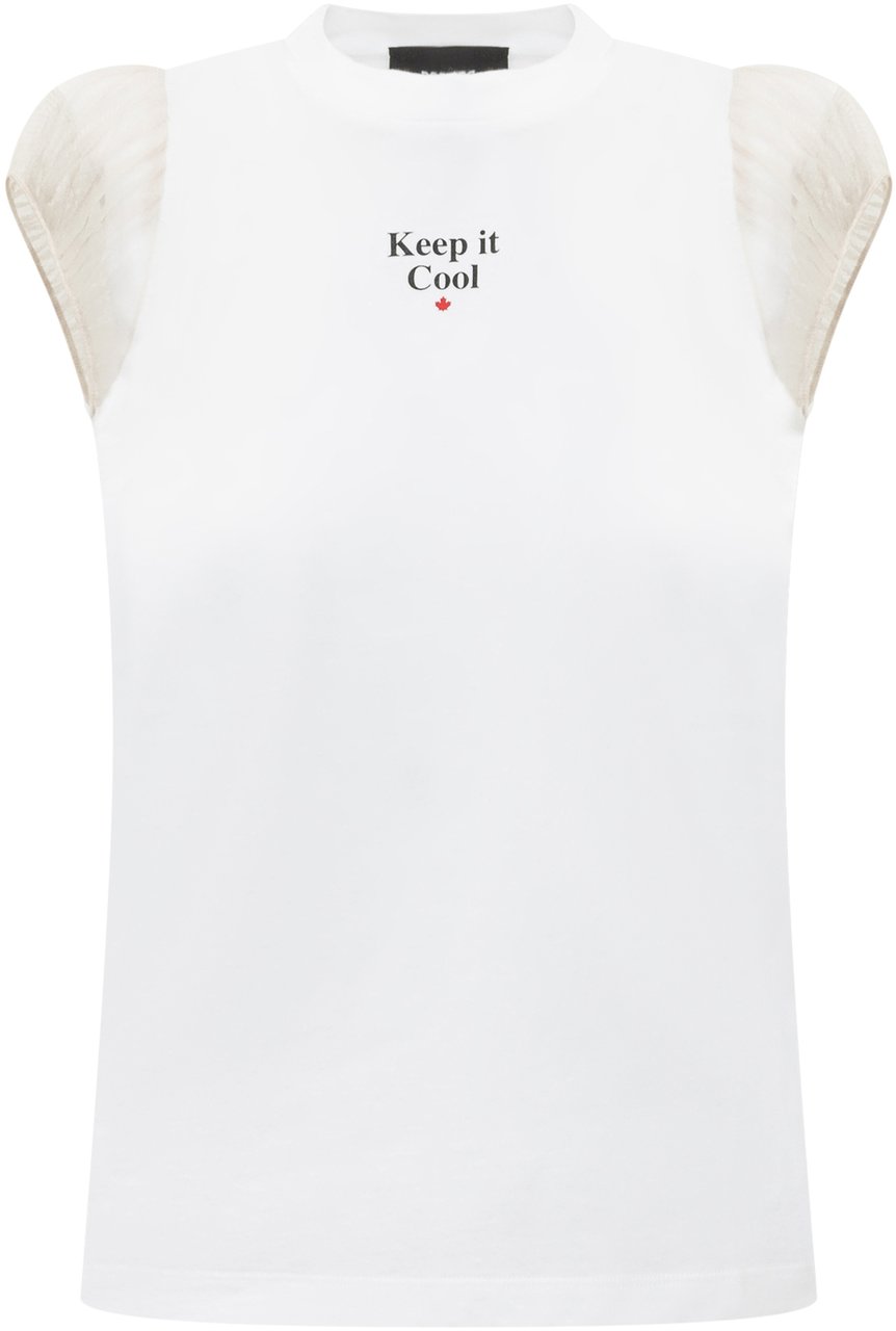 Dsquared2 T-shirt Smanicata Wit