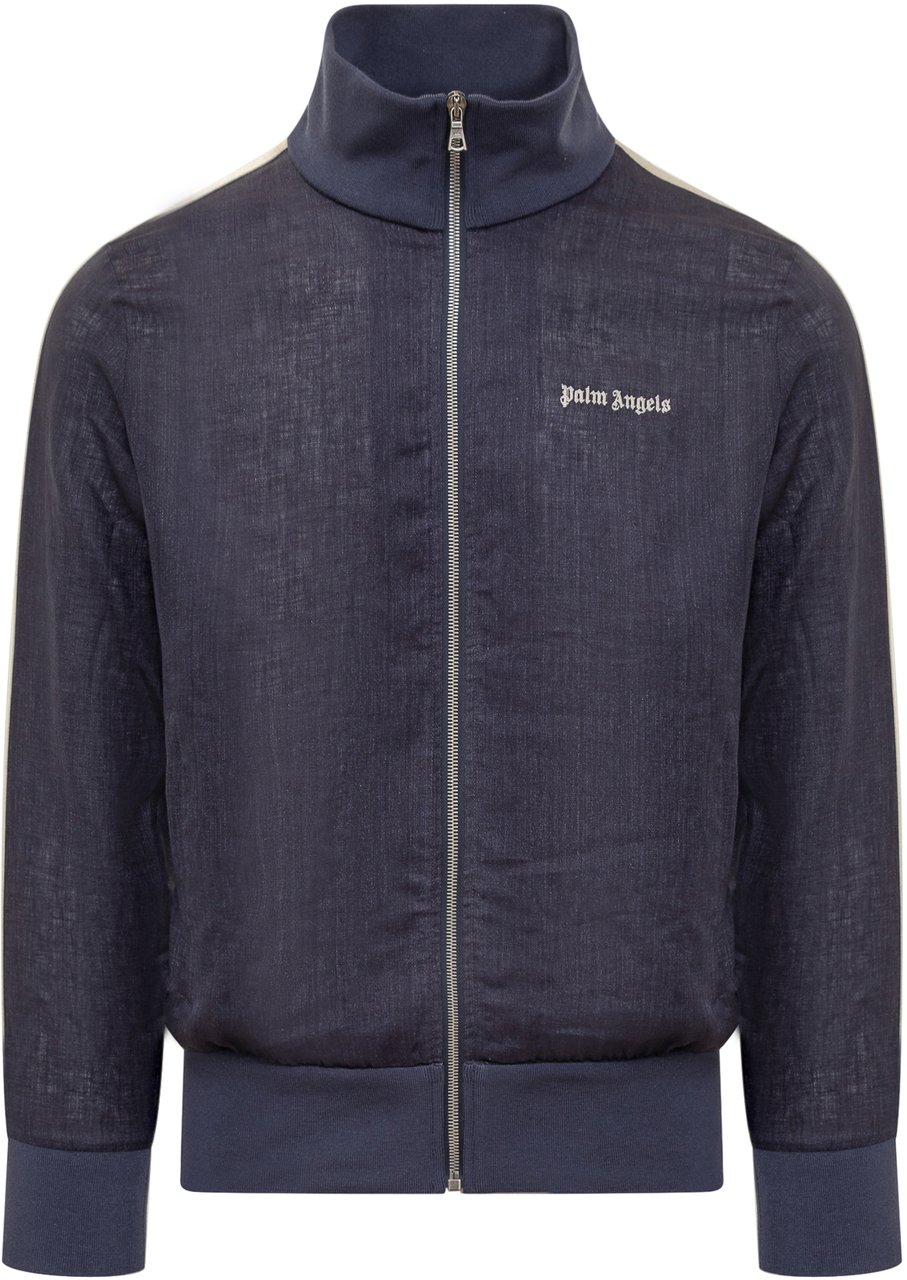 Palm Angels Felpa in Lino Blauw