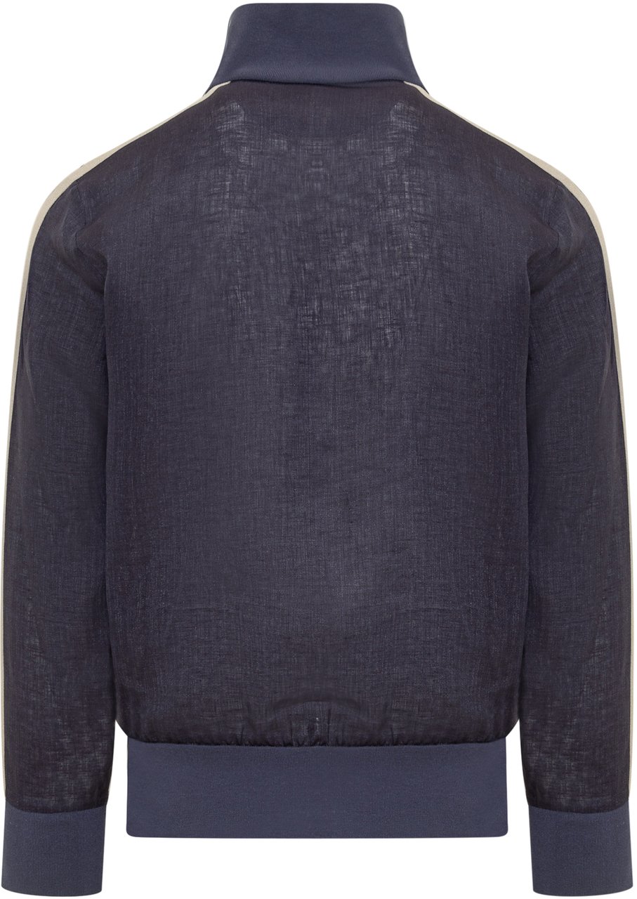 Palm Angels Felpa in Lino Blauw