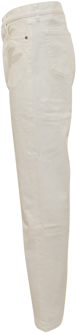 OFF-WHITE Heren 90Slogo Zip Det Skate Jeans Ra Wit