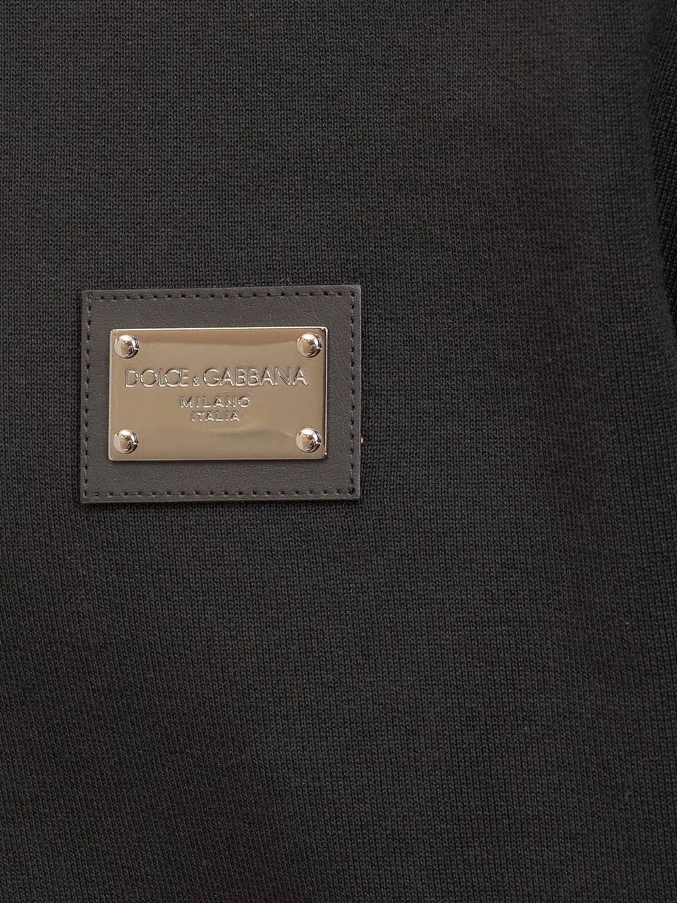 Dolce & Gabbana Jersey Sweatshirt With Branded Tag Zwart