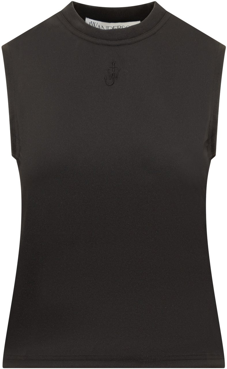 J.W. Anderson J.W. Anderson Black stretch polyester top Zwart