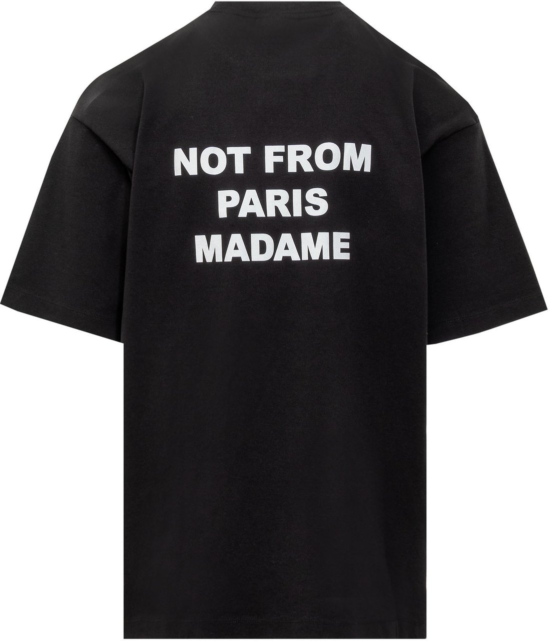 Drôle de Monsieur Heren Slogan T-Shirt Zwart Zwart