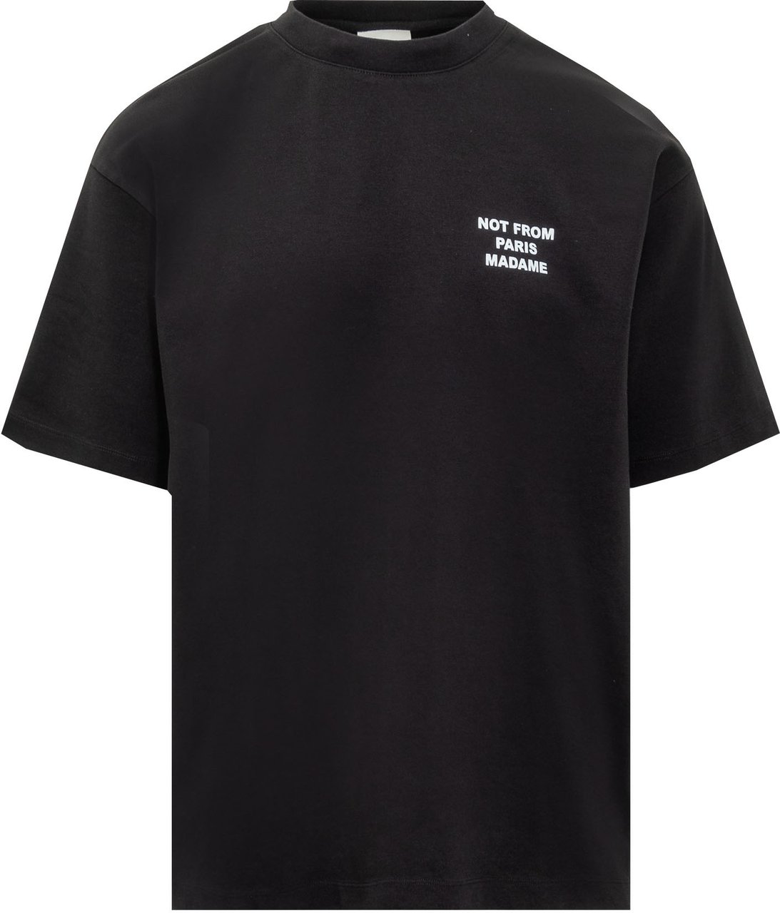 Drôle de Monsieur Heren Slogan T-Shirt Zwart Zwart