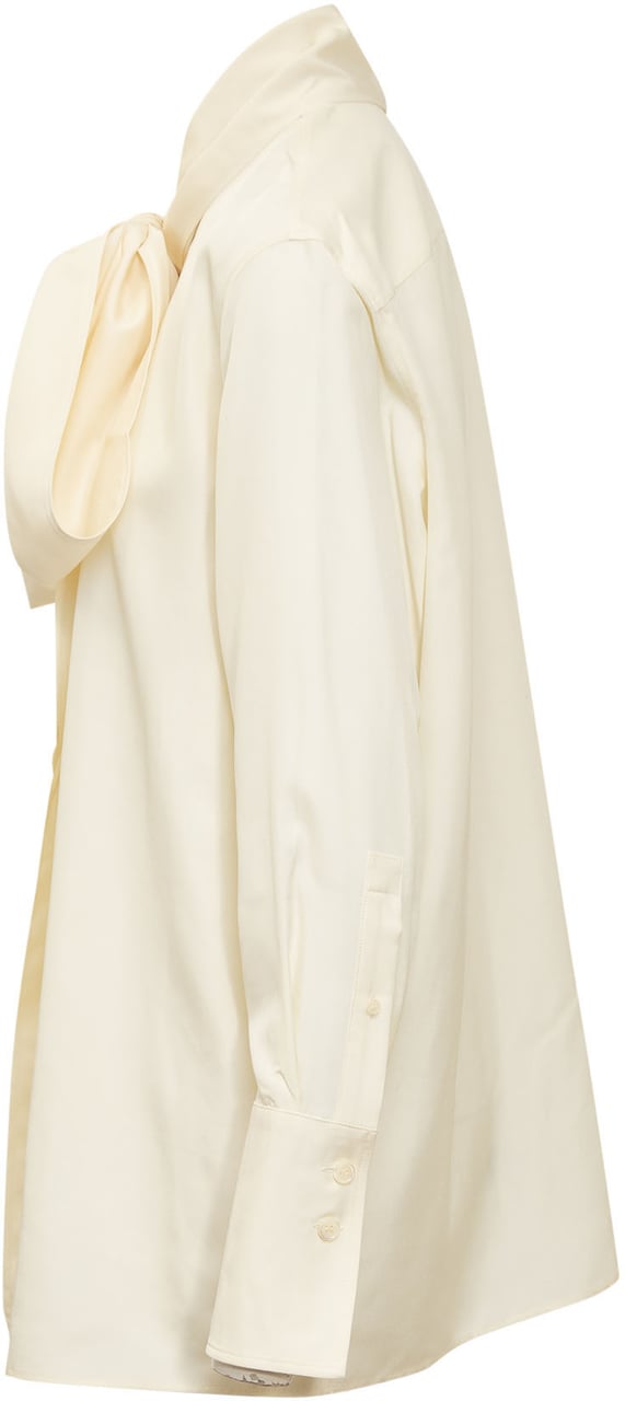 Givenchy Givenchy Cream silk oversize blouse Geel