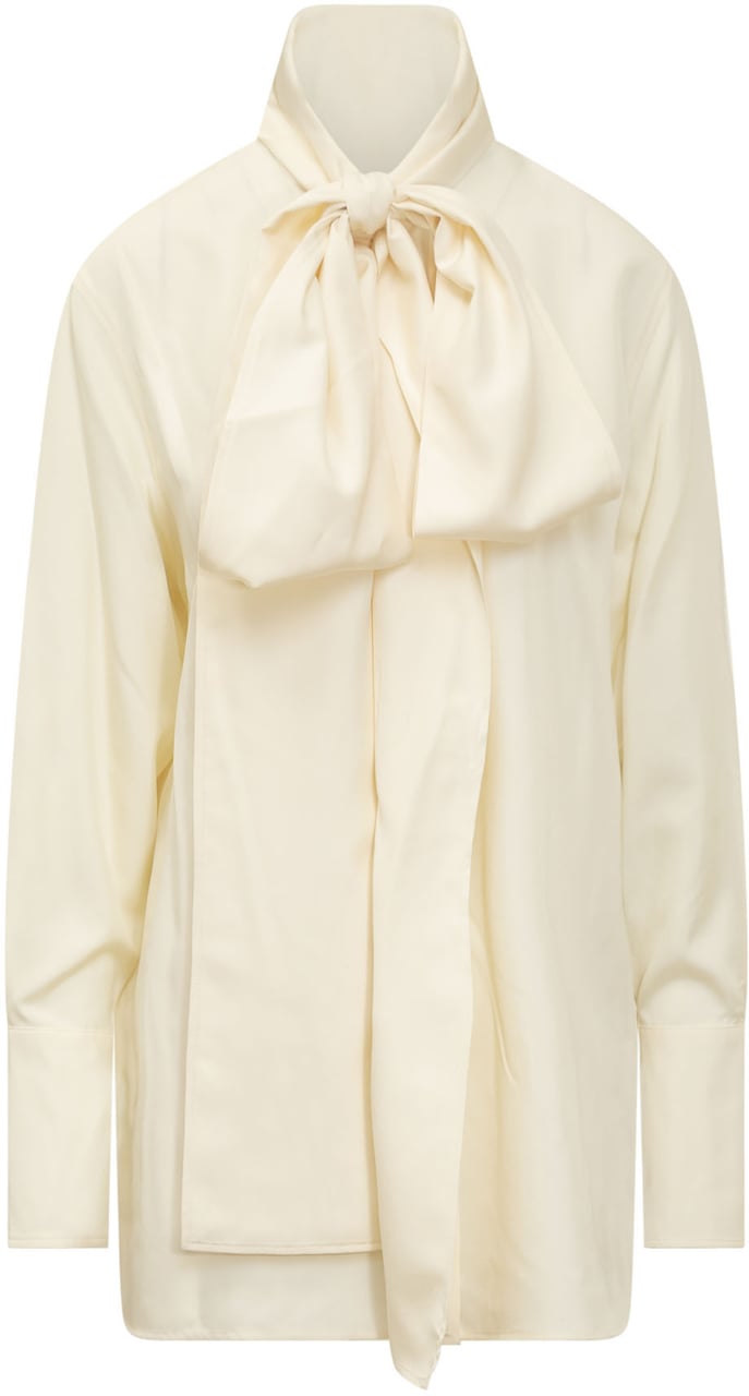 Givenchy Givenchy Cream silk oversize blouse Geel