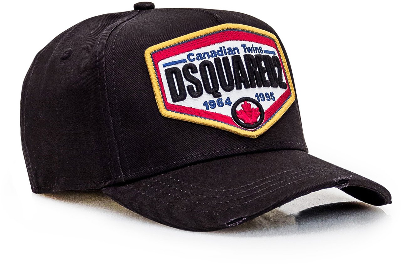 Dsquared2 D2 Logo Black Baseball Cap Black Zwart